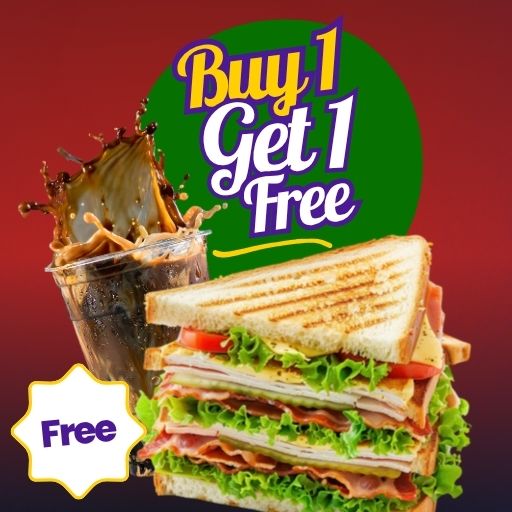 Buy 1 Club Sandwich & Get 1 Classic Cold Coffee Free