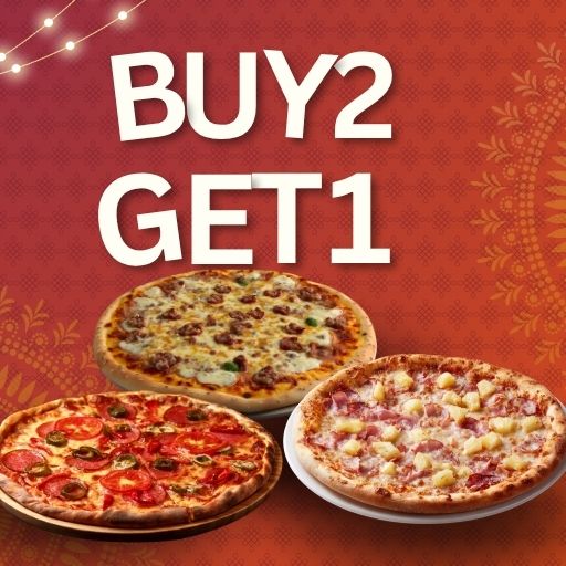 Buy 2 Any Pizza & Get 1 Pizza / Sandwich Free