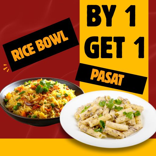 Buy 1 Pasta & Get 1 Rice Bowl Free