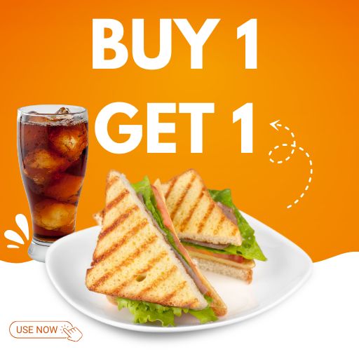 Buy 1 Sandwich & Get 1 (200ml) Cold Drink Free