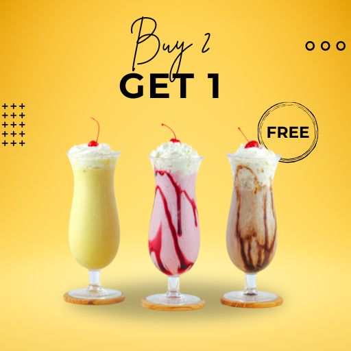 Shakes : Buy 2 & Get 1 Free